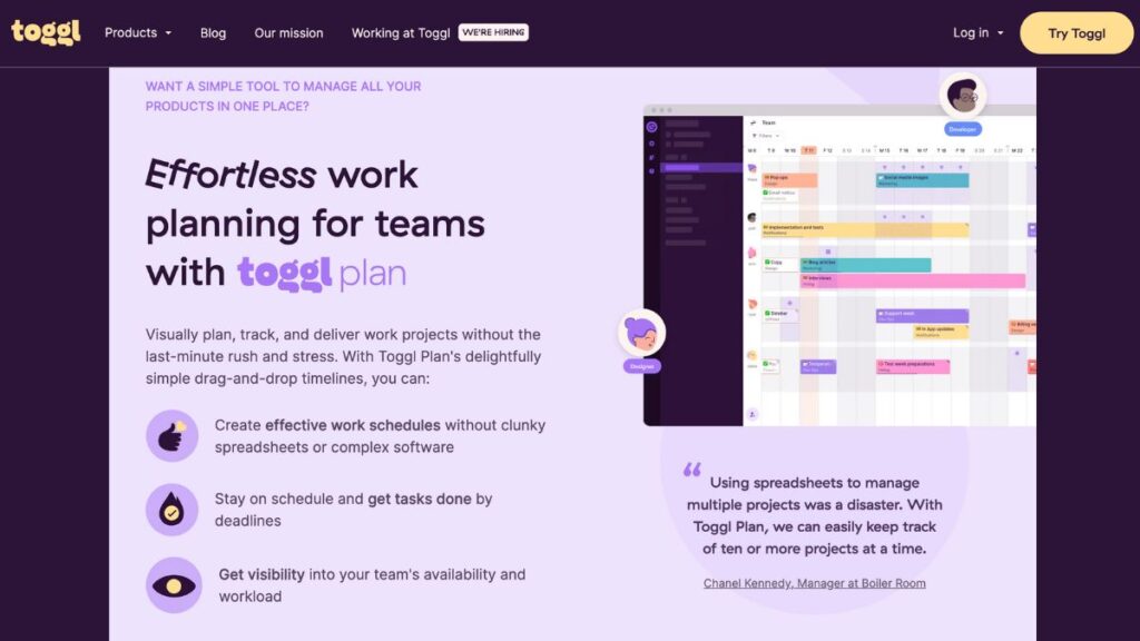 Tools to Enhance Hybrid Workplace Experience - toggl - stylework
