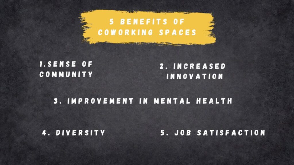 Top 5 Benefits of Coworking Spaces