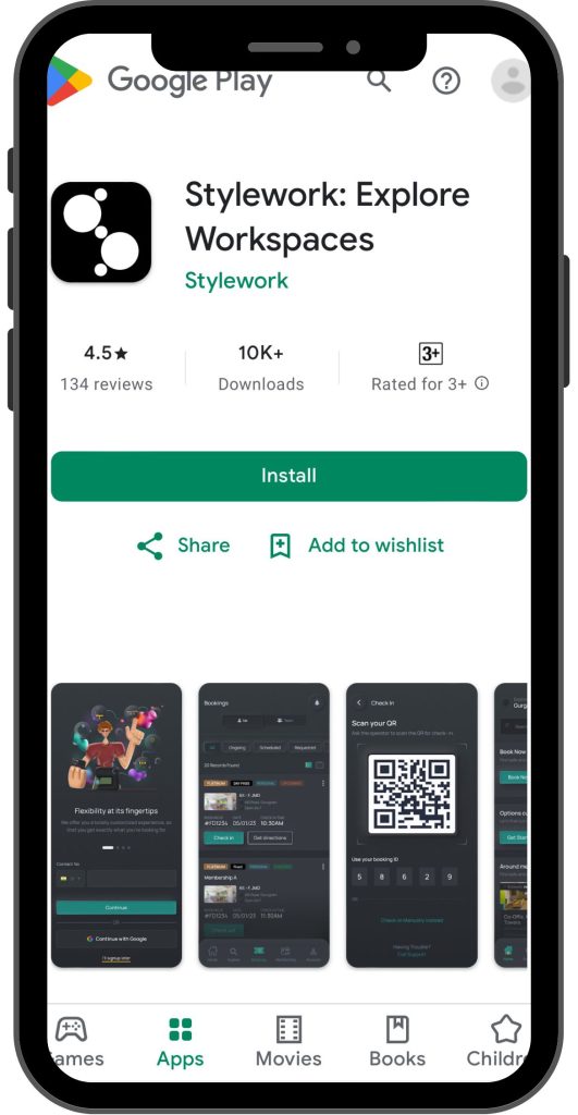 Stylework app Google Play Store view